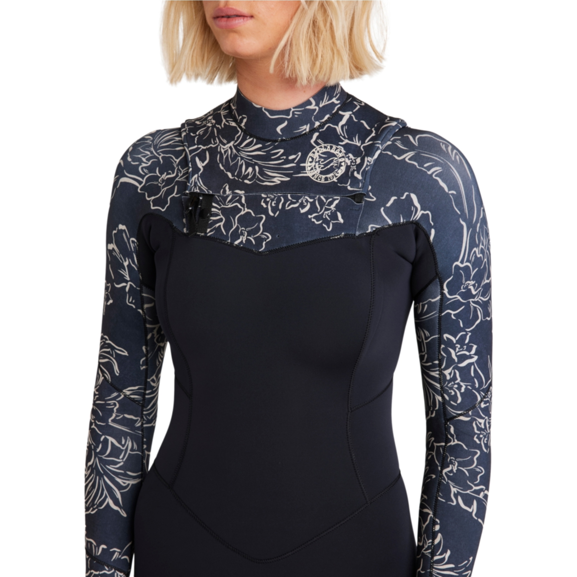 2026 Billabong Femmes Salty Dayz Natural 3/2mm Chest Zip Combinaison Néoprène 24BW191505 - Black Pebble